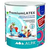 Краска влагостойкая Alpa Premium Latex для кухни и ванной база А 0,9 л