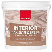 Лак интерьерный Neomid Interior для дерева 5 л