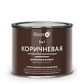 Грунт-эмаль Elcon 3в1 по ржавчине матовый RAL8017 коричневый 0,4 кг