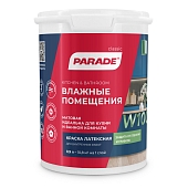 Краска влагостойкая Parade W100 Влажные помещения база А 0,9 л