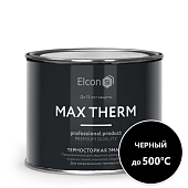 Эмаль термостойкая Elcon Max Therm антикоррозийная до 500 С чёрный 0,4 кг